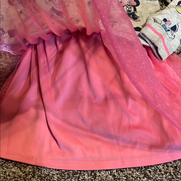 Disney Minnie Mouse Sweater Dress with attached Pink and Gray Lined Tutu Skirt - Picture 7 of 8